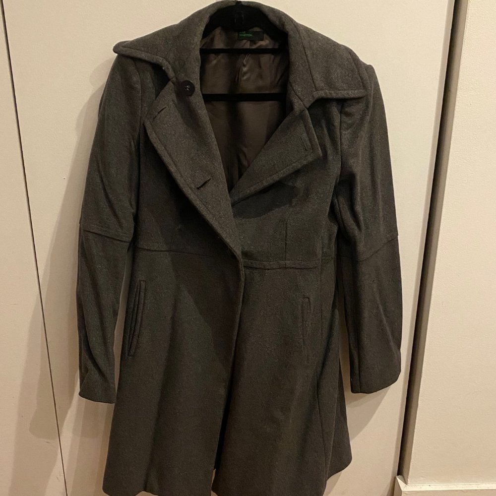 Gray Wool Coat - image 1